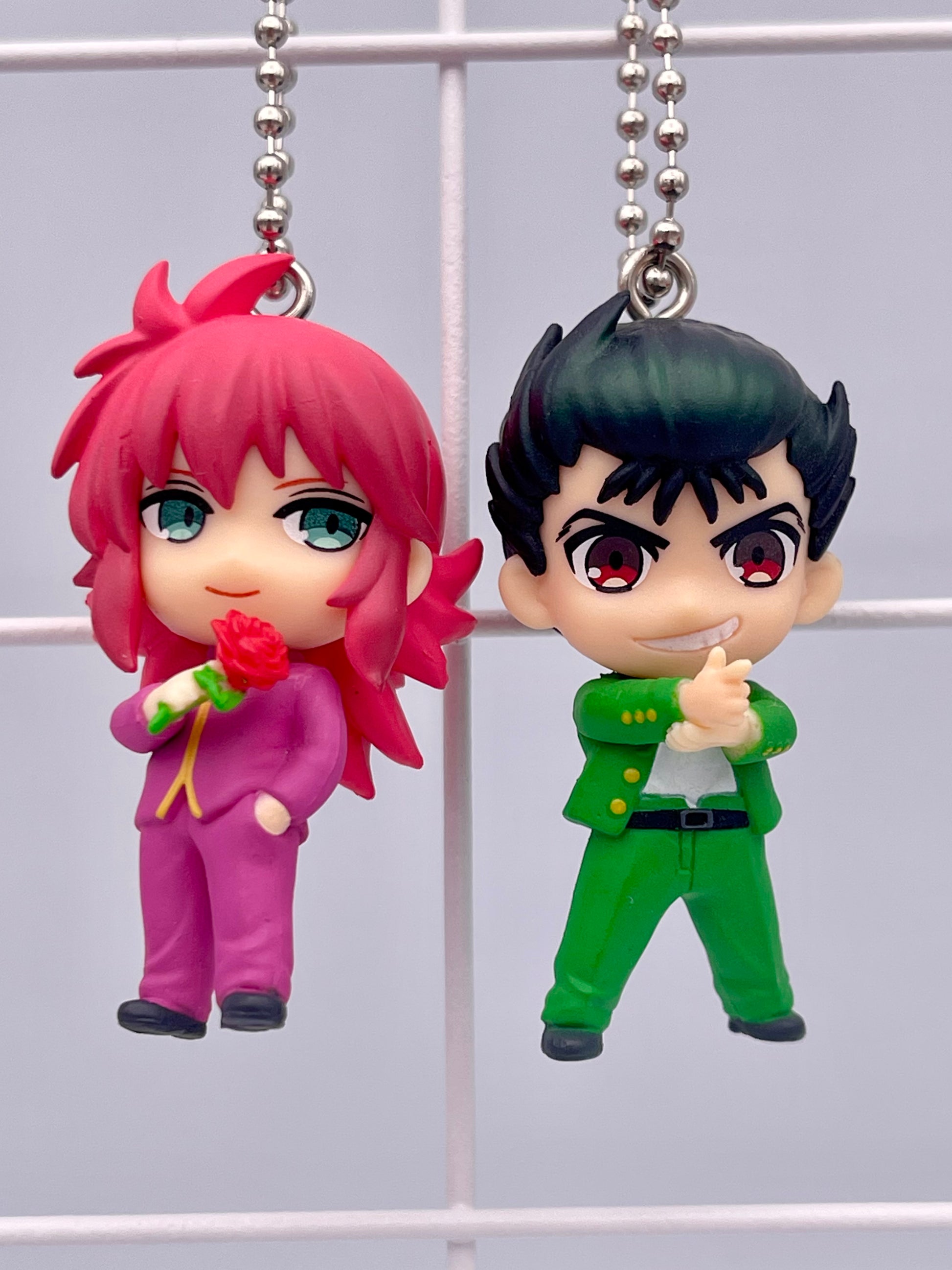 Close up of Yusuke Urameshi and Youko Kurama figure.