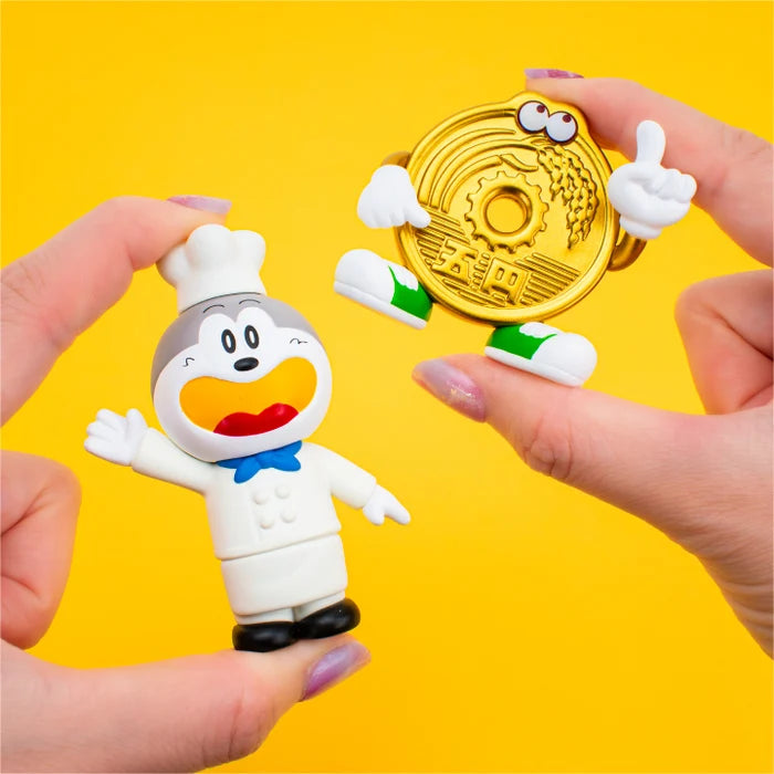 Dagashi Characters Mascot Vol. 3 – Umaemon and Goen-kun figures held in hands – Ken Elephant blind box