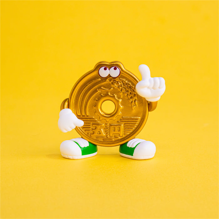 Dagashi Characters Mascot Vol. 3 – Goen-kun (5-yen coin character) figure close-up – Ken Elephant