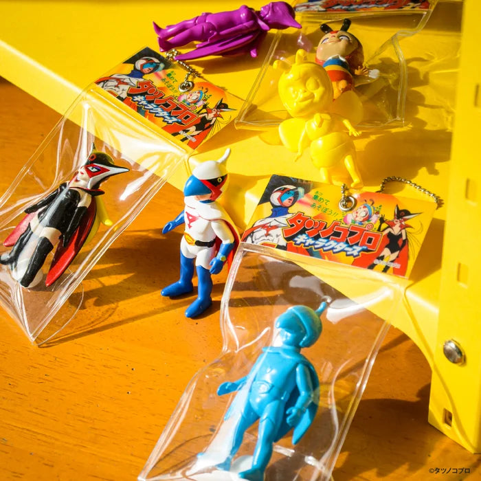 Tatsunoko Production Characters Ball Chain Mascot – Hutch full color and yellow unpainted figures side by side – Ken Elephant