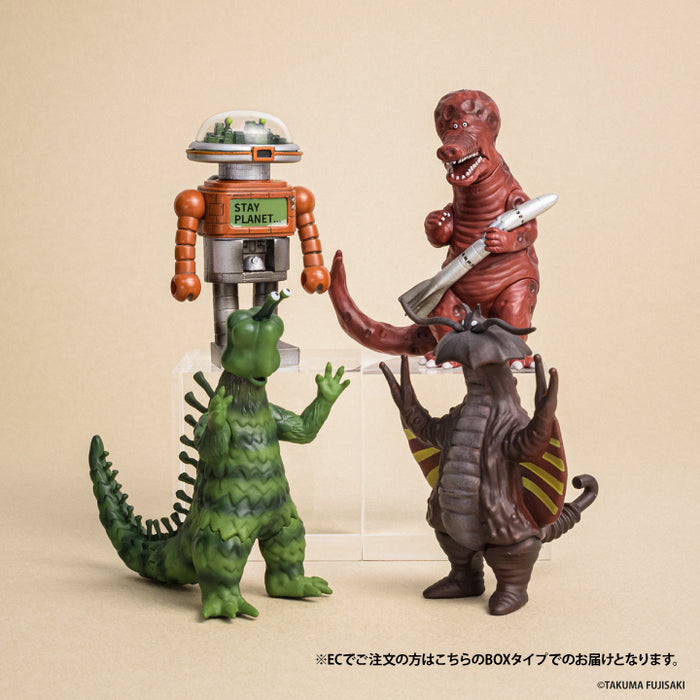 Four Tokyo Kaiju Universe Vol. 2 collectible figures displayed together